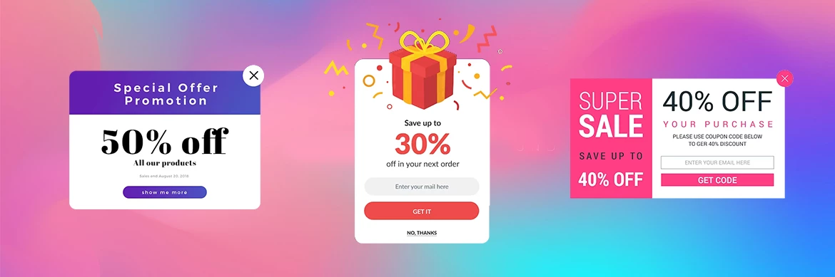 Pop-Up Offers on the Homepage 